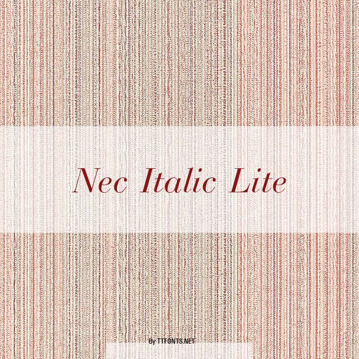Nec Italic Lite example